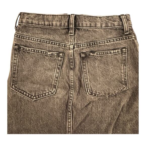 Everlane The Denim Jean Skirt Womens 23 Washed Black Raw Hem Cotton Pockets - Picture 9 of 9